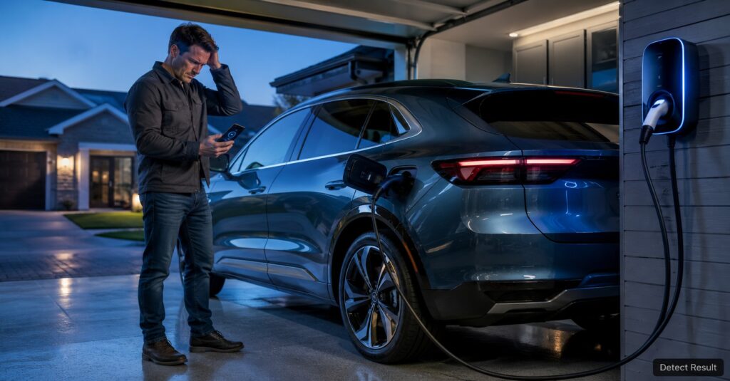 Home EV charger not working with electric SUV in a US garage