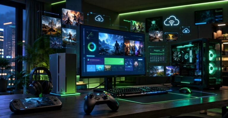 Xbox Game Pass June 2026 new games and showcase update on futuristic gaming dashboard